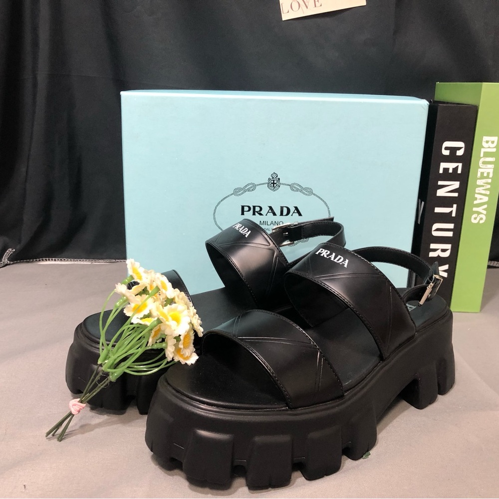Prada Black Women’s Platform Sandal 38❤️